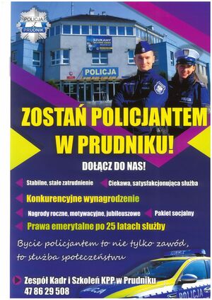 plakat promujący zawód policjanta